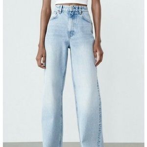 Zara High Rise Wide Leg Jeans